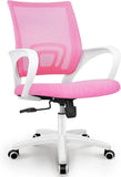 Black Mesh Gaming Office Chair Mid Back Lumbar Support Adjustable Height Swivel