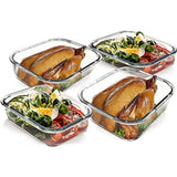 80 oz and 36 oz]Extra Large Glass Food Storage/Baking Containers Set with Lids