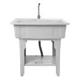 Versatile Laundry Sink – Strong Load-Bearing Capacity, Quick Installation, Classic Gray Look,