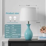Table Lamp Set of 2, Classic Small Lamp Nightstand Lamp for Bedroom Living