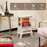 TURBRO TS17Q 19" Infrared Electric Fireplace Stove – 3-Sided Flame