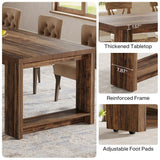 Tribesigns 86.61-Inch Dining Table for 6-8 People, Modern Narrow Long Kitchen Table