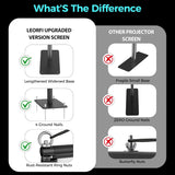 Portable 120 inch Outdoor Projector Screen with Black Backing & Carry Bag