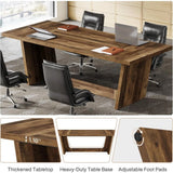6 FT Rectangular Conference Table for Office, Heavy-Duty Meeting Desk Seats 6-8 People