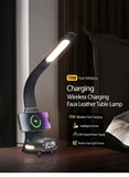 Eye-Care Reading Desk Lamp w/ Soft Night Light 15W Wireless Fast Charging