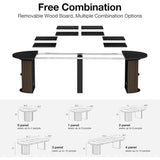 Expandable Round Dining Table, 38.6-110.2, Seats 2-12, Storage Included