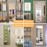 Hasipu Door Mirror Full Length, 44"x 16" Wall Mounted Mirror for Bedroom