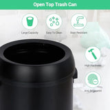 17 gal Stainless Steel Trash Can Fingerprint-Proof Open-Top Commercial Garbage Bin for Restaurant Kitchen Office