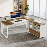 Tribesigns 2-Drawer Wood File Cabinet, Mobile Lateral Filing Cabinet