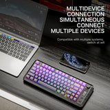 FREEWOLF M75 Wireless Keyboard, Bluetooth Dual-mode, PBT Gradient Ball Cap