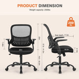 JHK Ergonomic Mid-Back Mesh Backrest Office Desk Chair Computer Lumbar Support Rolling Swivel Gaming Chairs