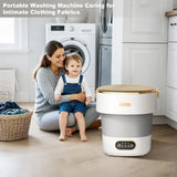 13L Portable Washing Machine for Underwear & Socks, Foldable Mini Washer with 3 Wash Modes
