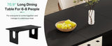 Tribesigns Modern Dining Table for 6 to 8 People, 71" Large Kitchen Dining Table
