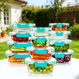 12 Pieces Glass Food Storage Containers Set, Meal Prep Containers