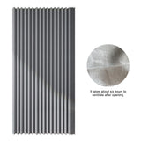 Foldable Magnetic Shower Curtain Waterproof Bathroom Curtain with 14 Hooks Modern