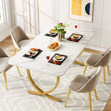 Tribesigns 63-Inch Rectangular Dining Table for 4 to 6, Modern Kitchen Table