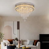 Modern K9 Luxury Crystal Ceiling Lamp Smart Led Living Dining Room
