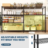 Heavy Duty Metal Shelving Unit 4-Tier Wire Rack Shelves for Kitchen Garage Storage,Adjustable
