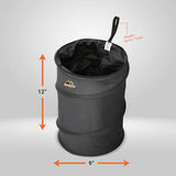 Car Trash Can, 3.3 Gallon Pop-Up Garbage Bin, Waterproof, Loop for Hanging, Velcro Base, Washable,