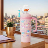 24oz Stainless Steel Whale Water Cups for Kids Teens and Adult
