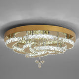 Luxury Gold K9 Crystal Ceiling Lamp Dimmable Led Chandelier Modern Living Dining