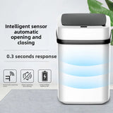13L Smart Sensor Trash Can Fully Automatic Waterproof for Kitchen Living Room Household Bathroom
