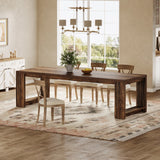 Tribesigns 86.61-Inch Dining Table for 6-8 People, Modern Narrow Long Kitchen Table