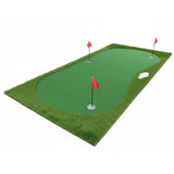 Golf Putting Training Mat 3 Flag Practice Putting Green Mat Movable