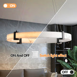Modern LED Pendant Light, 23.6-Inch Round Hanging Chandelier Lamp