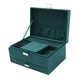 17x24x11cm 3 Tiers Large Capacity Jewelry Box with Safety Lock for Rings