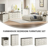 Farmhouse Dresser and Nightstand Sets for Bedroom, 3 Pcs Bedroom Se