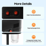 800w Facial Steamer 360° Skin Care Equipment Steamer Black Floor Standing Warm Steam