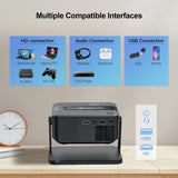 Xnano HA109 Mini Projector Android11 WiFi6 BT5.0 280 ANSI 720P Built-in App