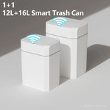 12/16L Smart Sensor Trash Can Bathroom Anti odor Automatic Trash Bin For Toilet