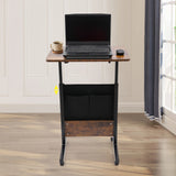 Adjustable Height Standing Desk, Portable Laptop Desk, Rolling Computer Stand