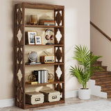 Tribesigns 6-Tier Bookcase, 71 Inches Industrial Bookshelves and Bookcases