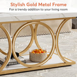 Tribesigns Rectangle Coffee Table, 47.24-inch Modern Coffee Tables for Living Room