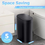 3 Pack 5 Gallon Bathroom Trash Can with Lid, Automatic Motion Sensor Trash Can
