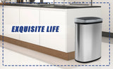 BestOffice | 13 Gallon Trash Can with Lid | Automatic Touchless Garbage Can