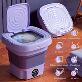 Mini Foldable Washer Portable Washing Machine Spin Dryer Washer For Camping Travel Home Underwear