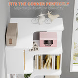 Tribesigns 6 Tier Corner Bookshelf, 64.96 Inch Tall Industrial Corner Bookcase