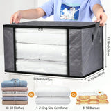 12Pcs 90L Foldable Fabric Storage Bins, Large Capacity With Clear Window