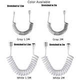 Telescopic Shower Hose Spiral Spring Hose Toilet Bidet Sprayer MD DC PRINT