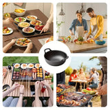 2pcs Cast Iron Pan Versatile Skillet Non-Stick Durable Cookware For Home Restaurant