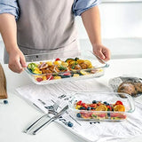 8-Piece Deep Glass Baking Dish Set with Plastic lidsRectangular Glass Bakeware Set