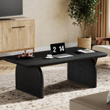 Tribesigns Farmhouse Rectangular Coffee Table, 47.24-Inch w/ Sturdy Base