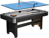 Garvee 2-in-1 Multi-Game Combination Table 6 FT, Billiard Pool Table