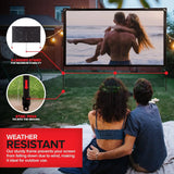 80 Inch Outdoor Movie Screen with Stand for Backyard Camping, Foldable