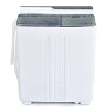 Portable washing machine for apartment and RV use, grey plastic twin tub with 21 lbs capacityDS