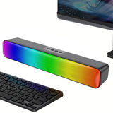 RGB Wireless Speaker Bluetooth-Compatible Desktop Speaker USB Powered Computer Speaker
